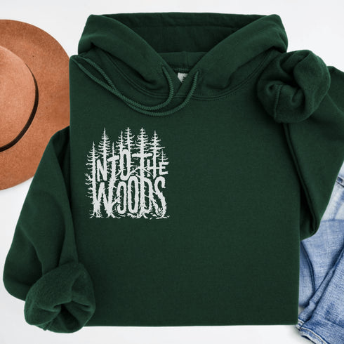 Embrace your inner wanderer with the Into The Woods hoodie, designed for those who hear the call of the wild.